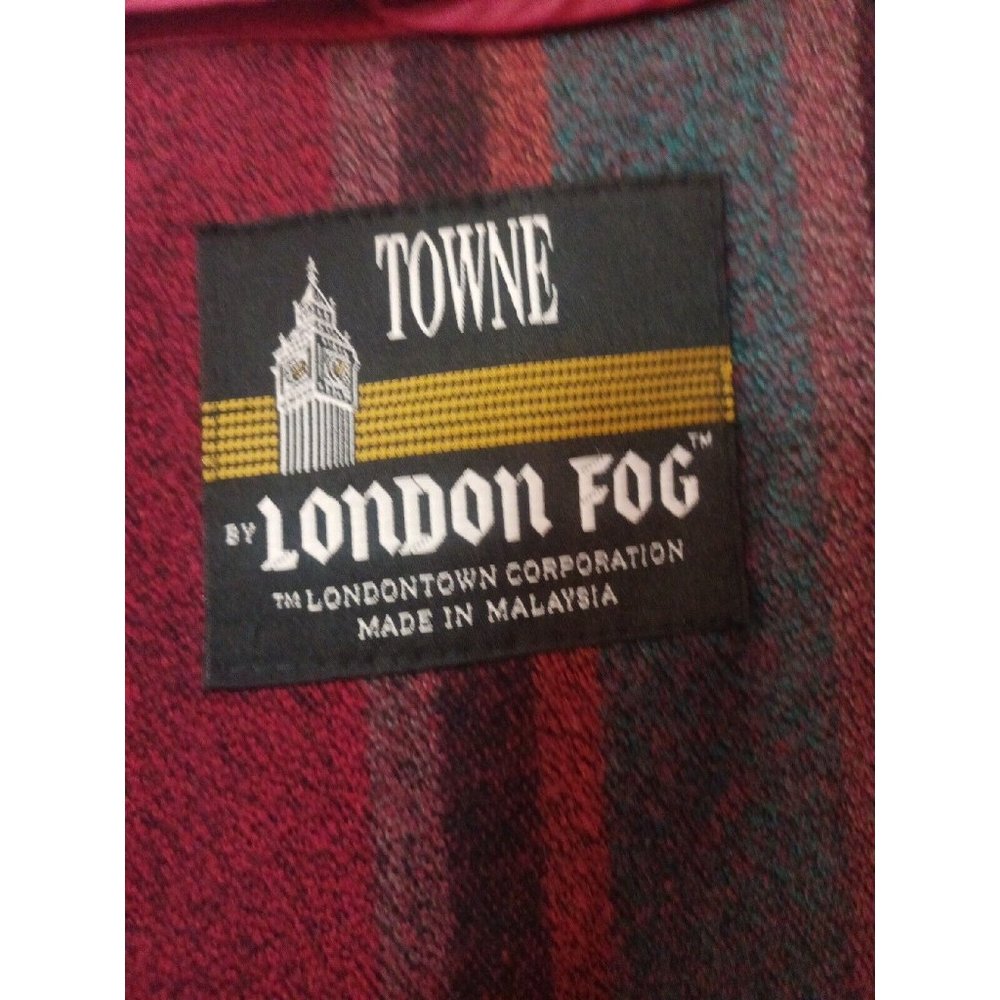 Women's London Fog Red Long Detachable Jacket With Pockets Size 16 - Picture 3 of 6